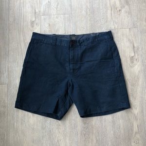 J. Crew 7” Linen Stanton Shorts - Navy